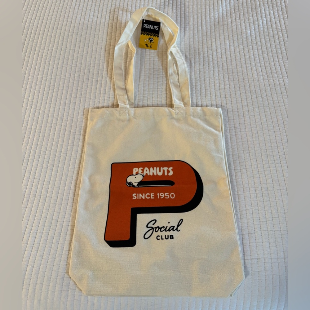 NWT! Peanuts Snoopy Since 1950 Social‎ Club Tote Bag